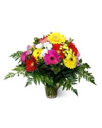 bouquet of gerberas and chrysanthemums