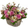 floral arrangement in a basket. Greece